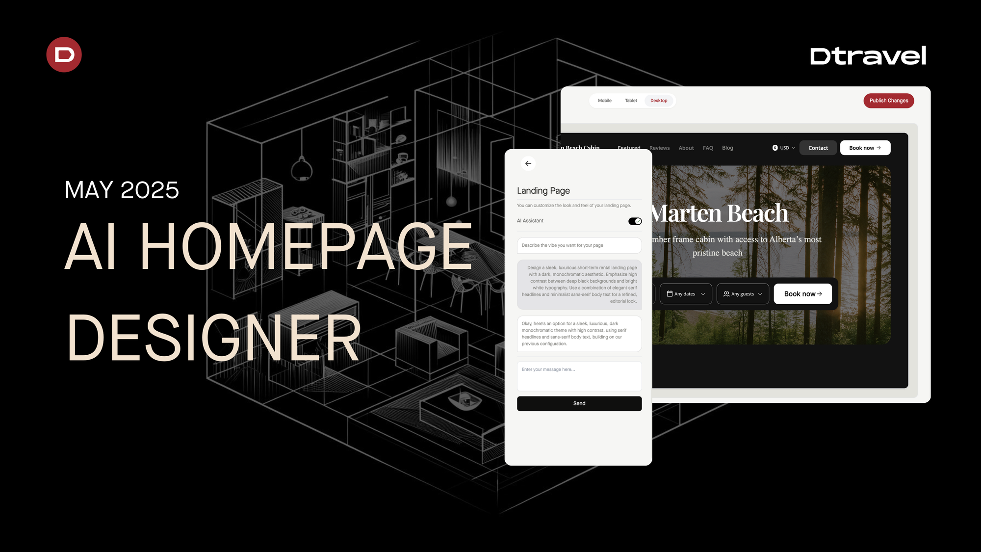AI Homepage Designer, Request to Book, Testimonials, and More