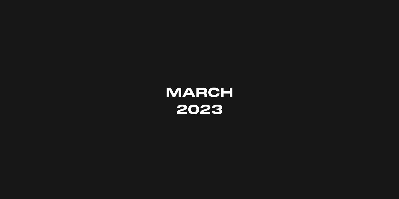 March 2023 Update
