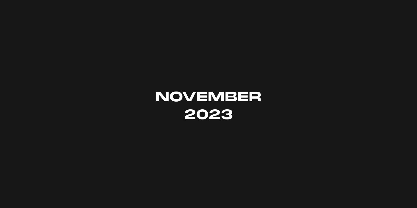 November 2023 Update
